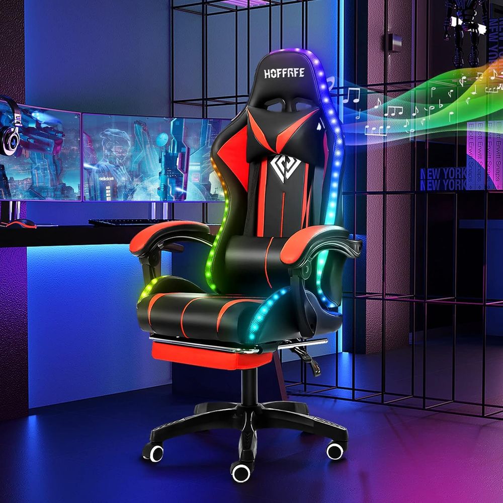Rgb Gaming Chair - RGB Gaming Chair with Speakers Massage