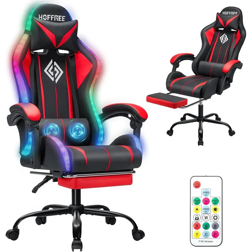 Rgb Gaming Chair - Ergonomic High-Back Gaming Chair with LED