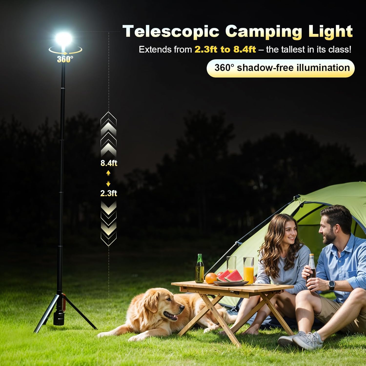 Controller Charging Stand - Ultra-bright 3000mm 3CCT Dimmable 6000mAh Battery
