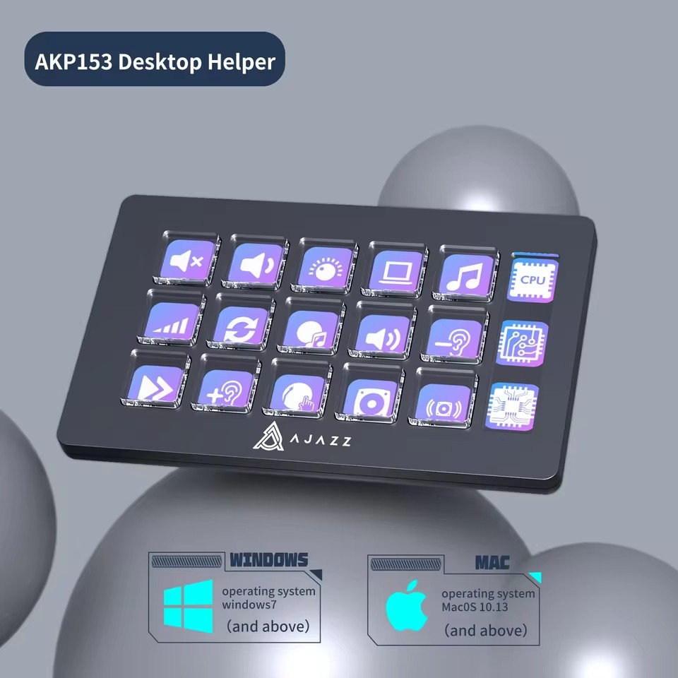 Elgato Stream Deck - AJAZZ AKP153 Desktop Helper 15 Keys