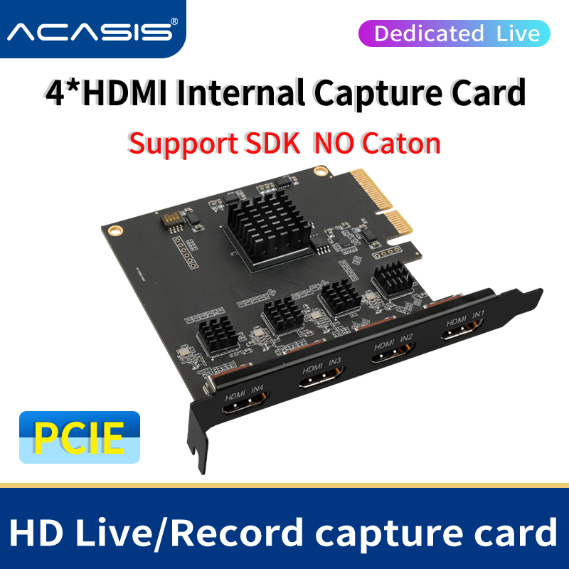 Elgato Stream Deck - Acasis 4 Channel HDMI-compatible/SDI PCI-E Video