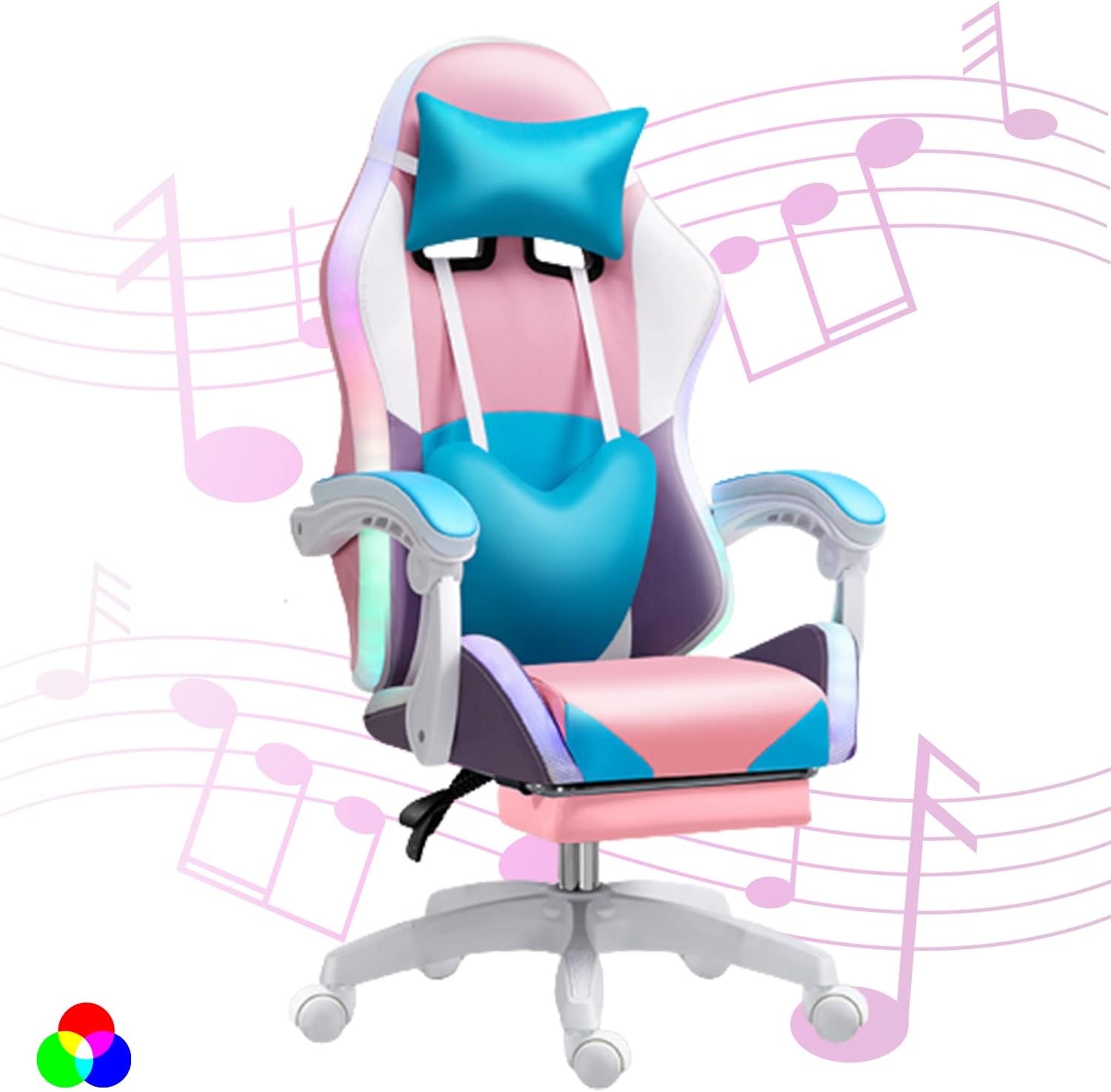 Rgb Gaming Chair - RGB LED Gaming Chair for Adults,