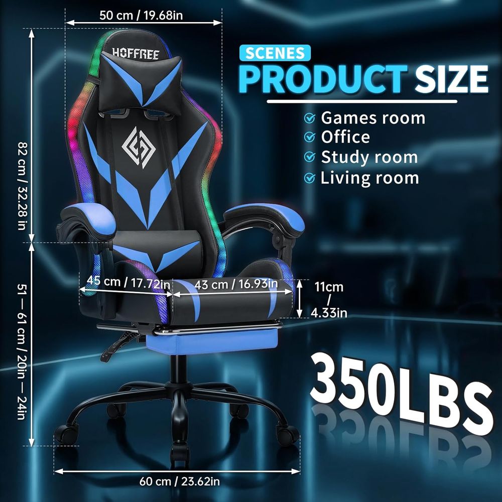 RGB Gaming Chair with Massage  - Rgb Gaming Chair 评论和价格