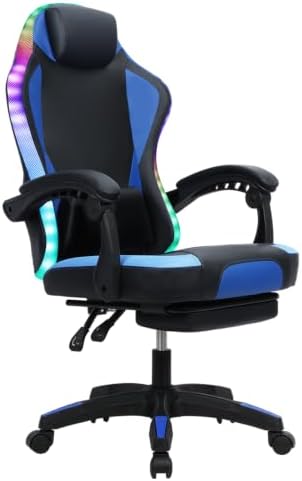 RGB LED Ergonomic Gaming Chair - Rgb Gaming Chair 评论和价格