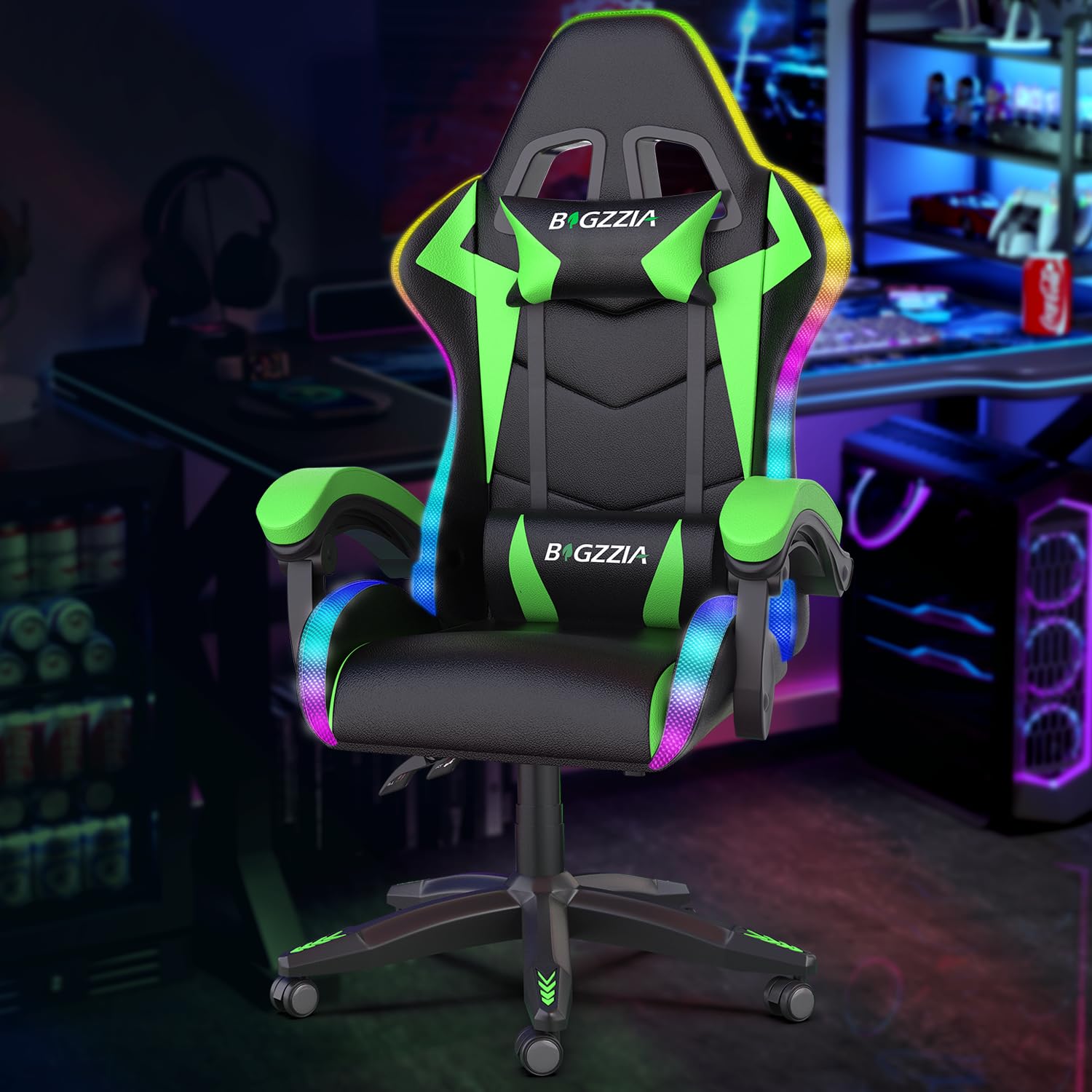 Gaming Chair with RGB LED Ligh - Rgb Gaming Chair 评论和价格