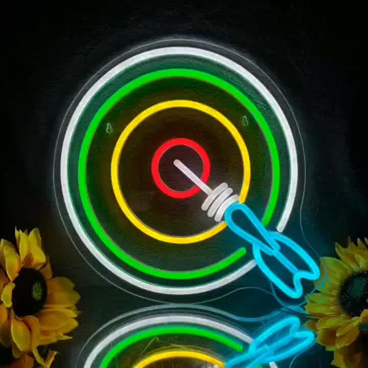 Bullseye Dart Neon Sign Dimmab - Esports Gaming Club 评论和价格