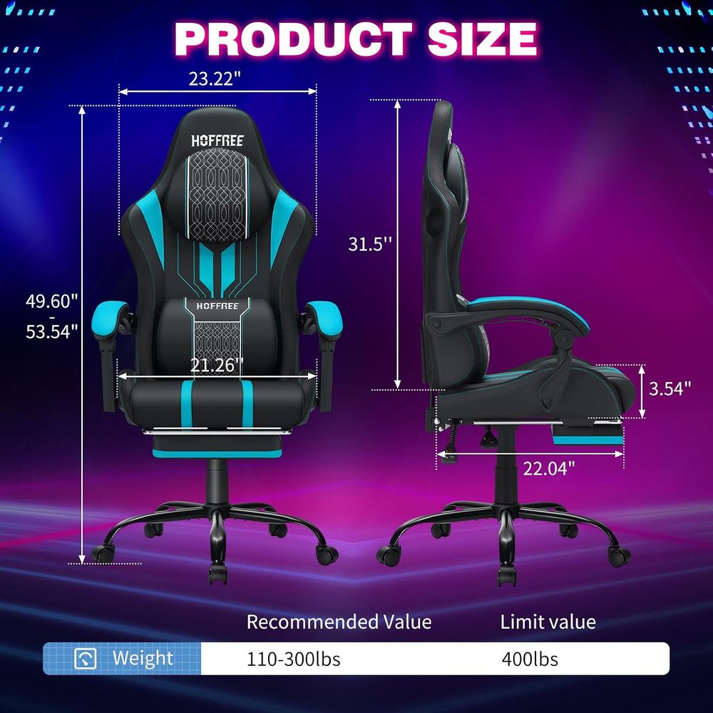 Gaming Chair with LED Lights S - Rgb Gaming Chair 评论和价格