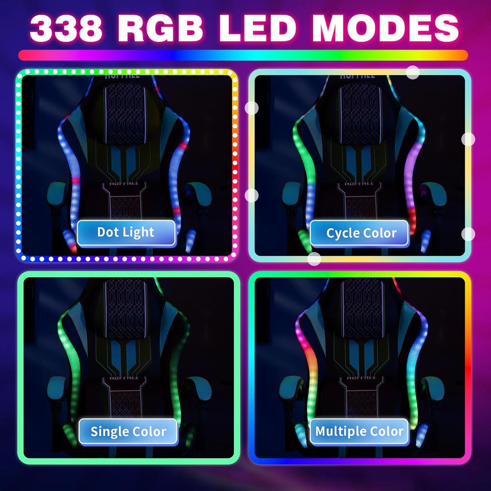 Gaming Chair with LED Lights S - Rgb Gaming Chair 评论和价格