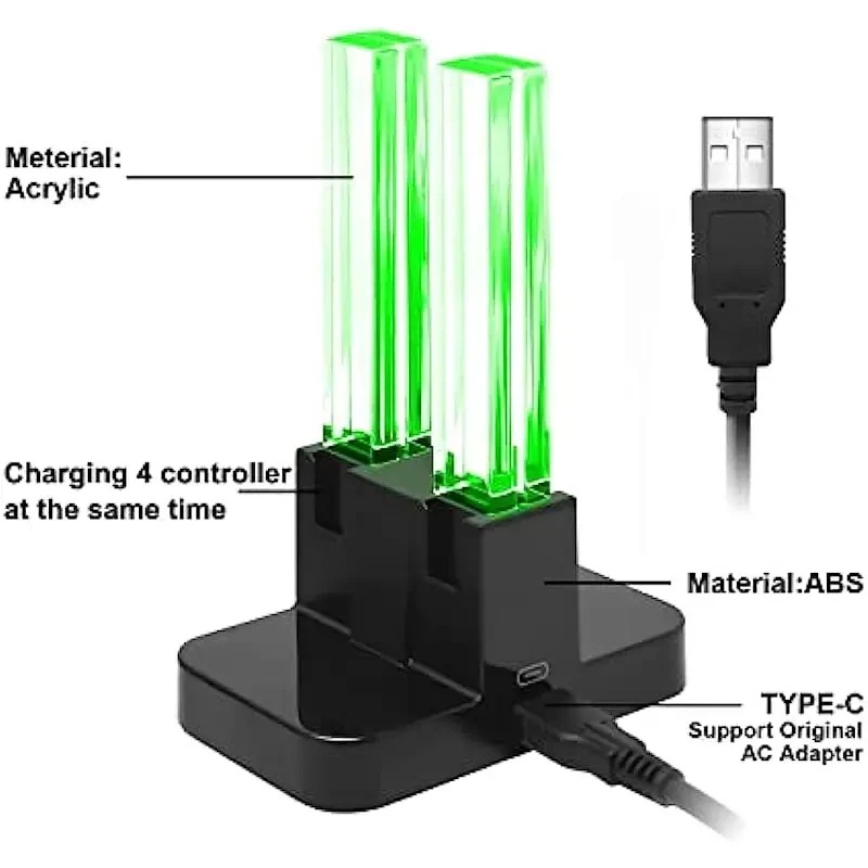 4 In 1 LED Charger Stand Dock  - Controller Charging Stand 评论和价格