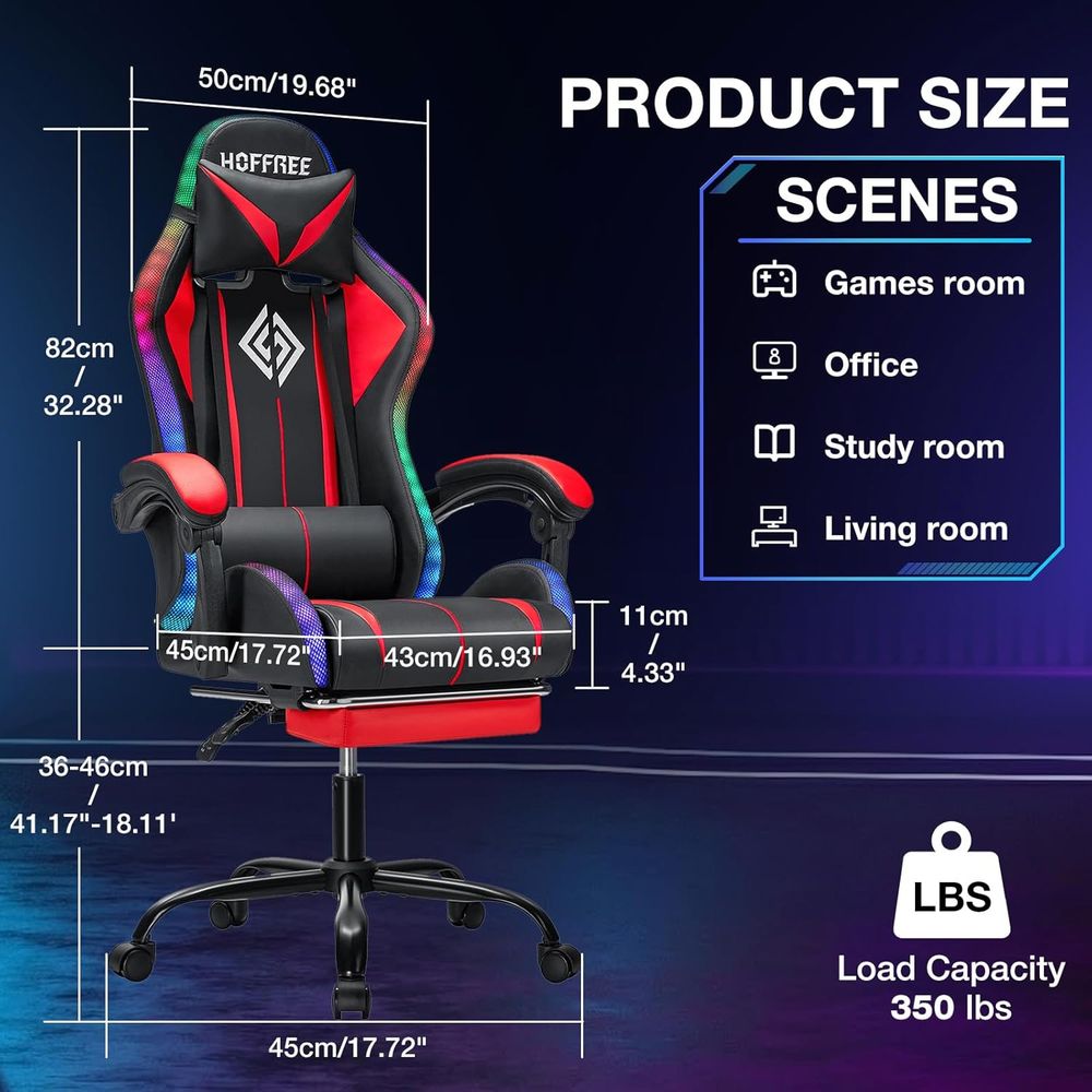 RGB Gaming Chair with Bluetoot - Rgb Gaming Chair 评论和价格