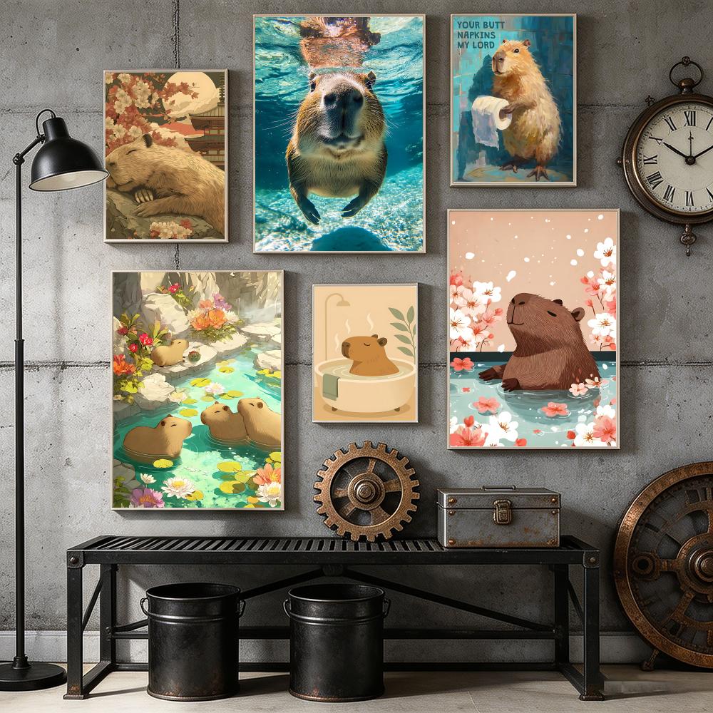 Healing Capybara Poster Art Po - Esports Gaming Lounge 评论和价格