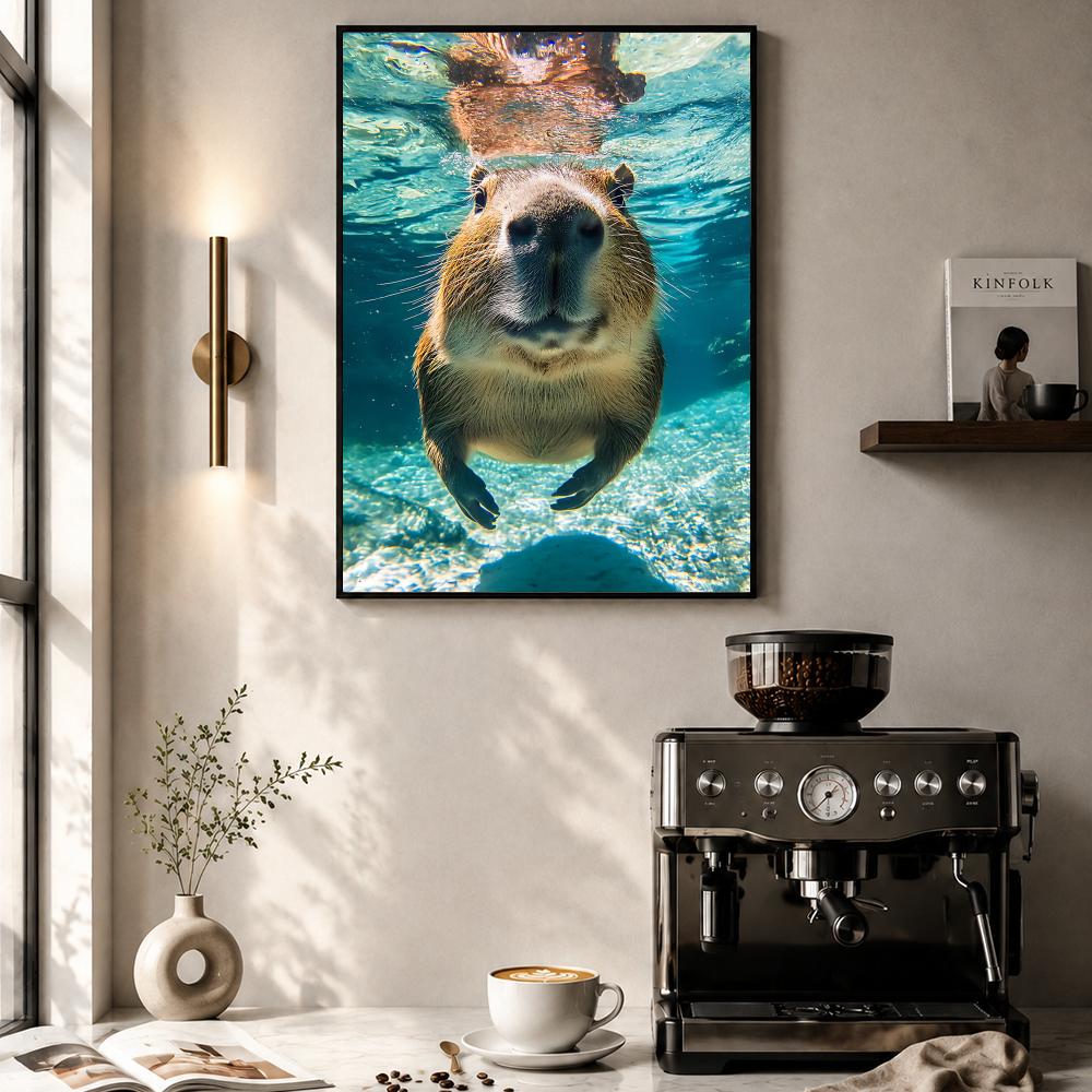 Healing Capybara Poster Art Po - Esports Gaming Lounge 评论和价格