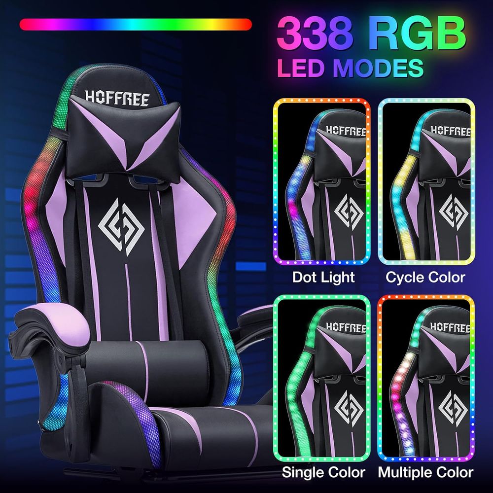 Ergonomic LED RGB Gaming Chair - Rgb Gaming Chair 评论和价格