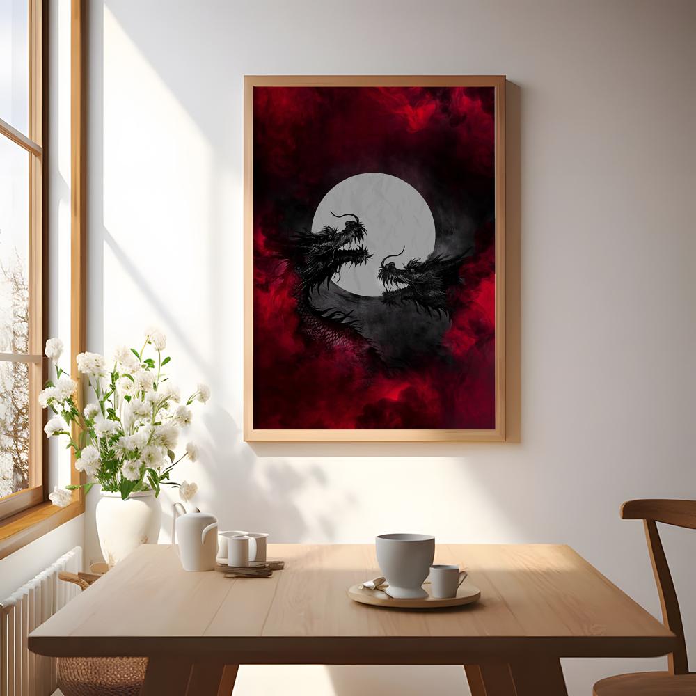 Black Dragon Poster Waterproof - Esports Gaming Lounge 评论和价格