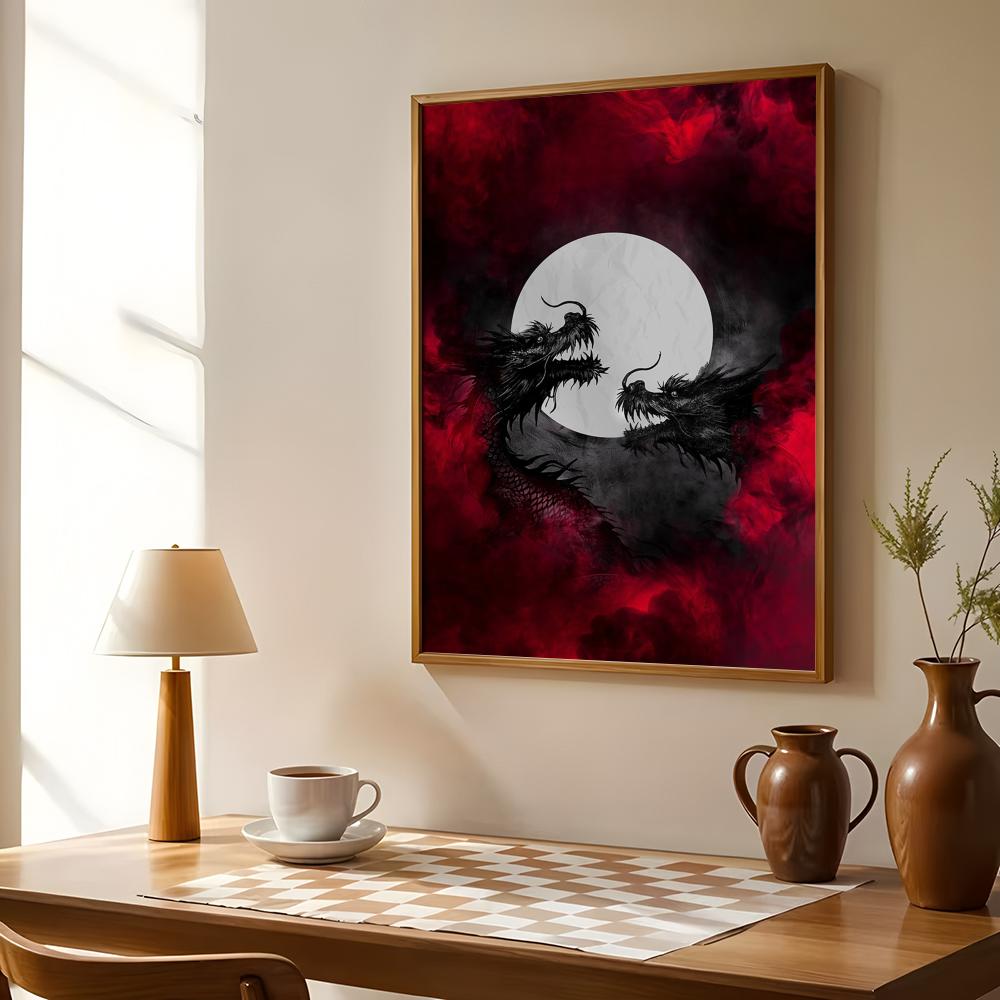 Black Dragon Poster Waterproof - Esports Gaming Lounge 评论和价格