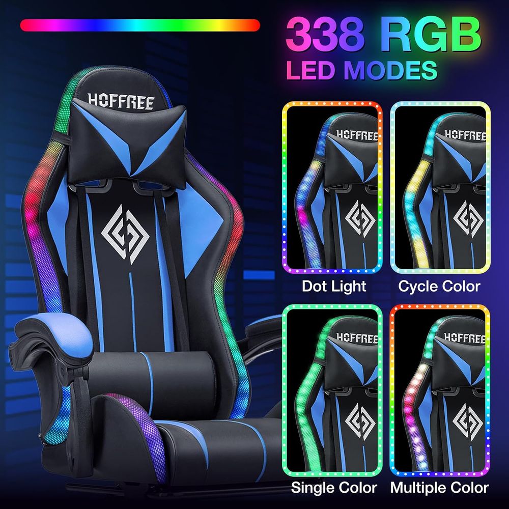 LED Gaming Chair with Massage  - Rgb Gaming Chair 评论和价格