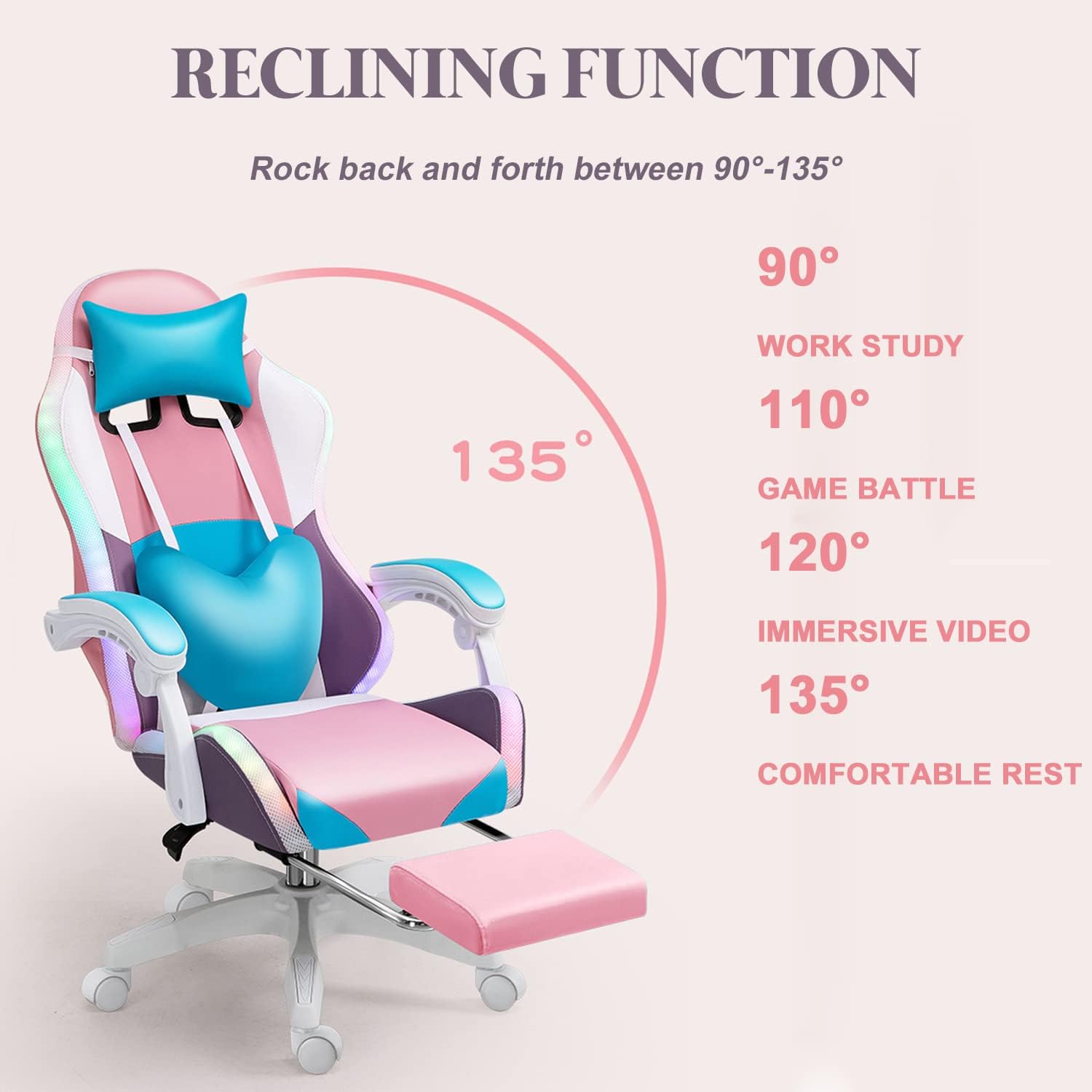 RGB LED Gaming Chair for Adult - Rgb Gaming Chair 评论和价格