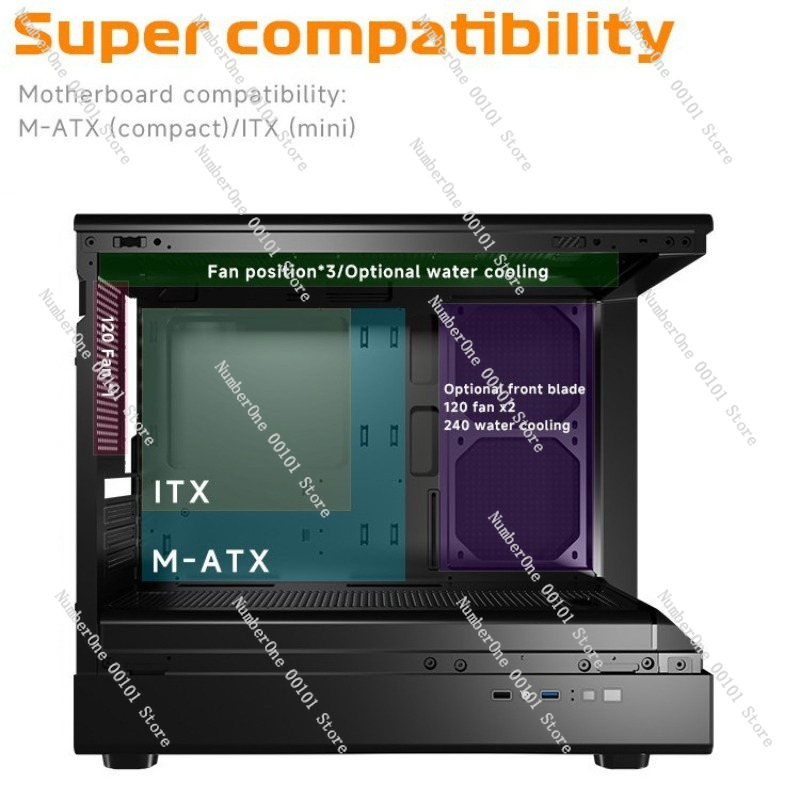 Panoramic Tempered Glass Gamin - Esports Gaming Pc Build 评论和价格