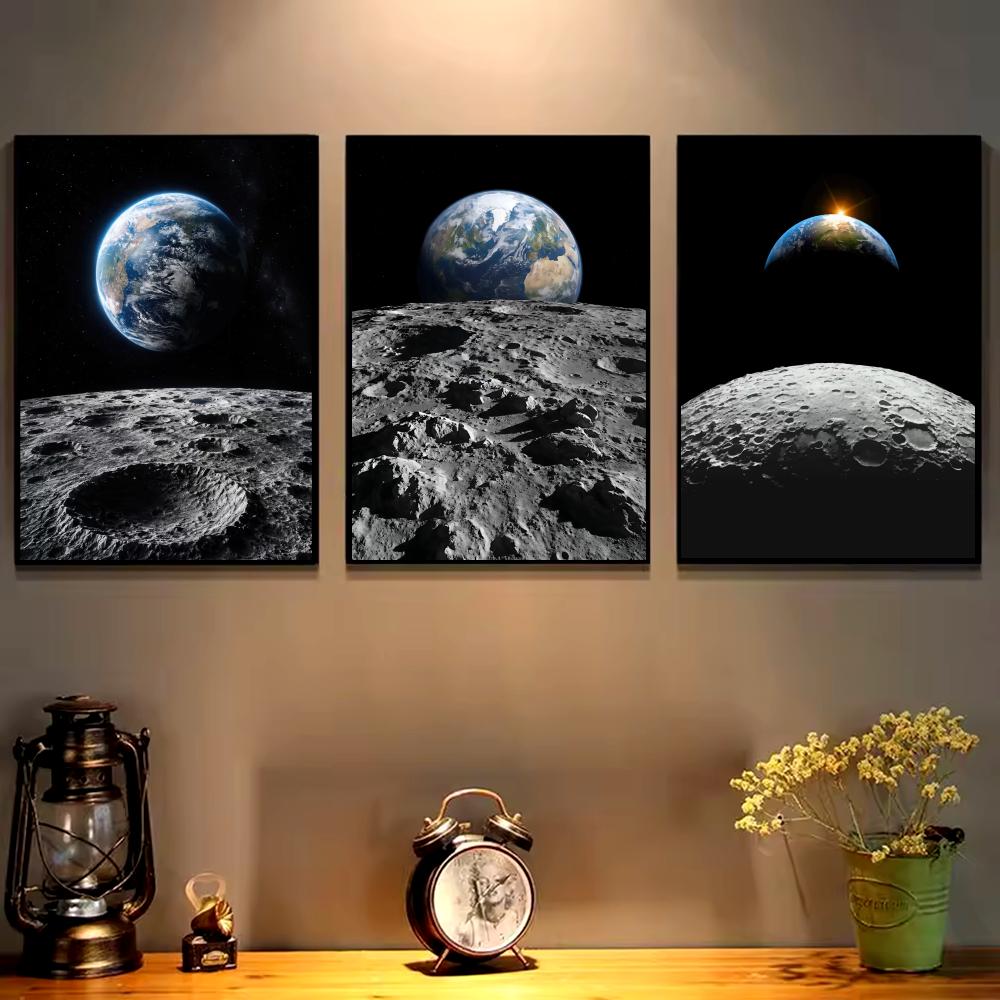 Earth and Moon Painting Canvas - Esports Gaming Lounge 评论和价格